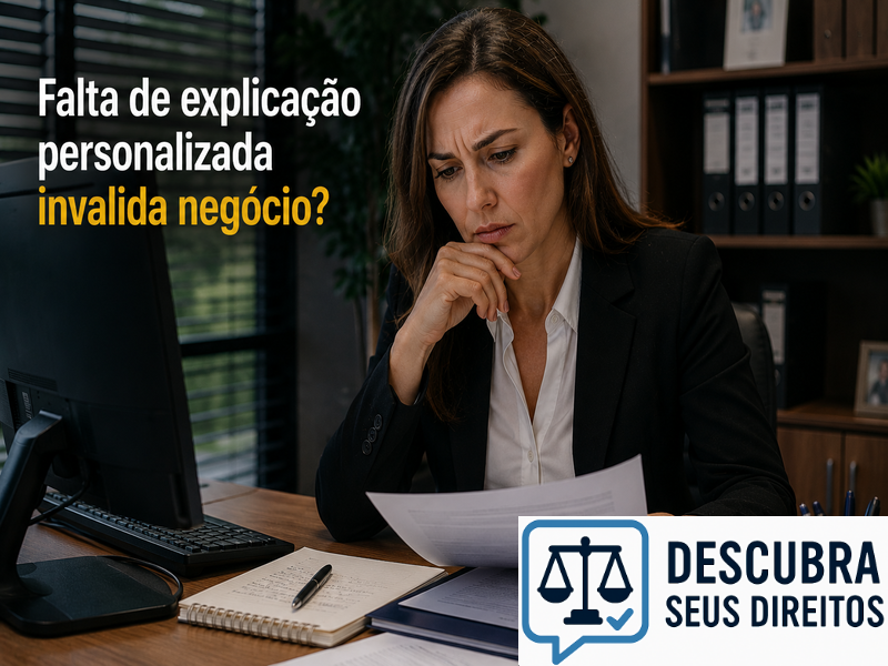 Falta de explicação personalizada invalida negócio?
