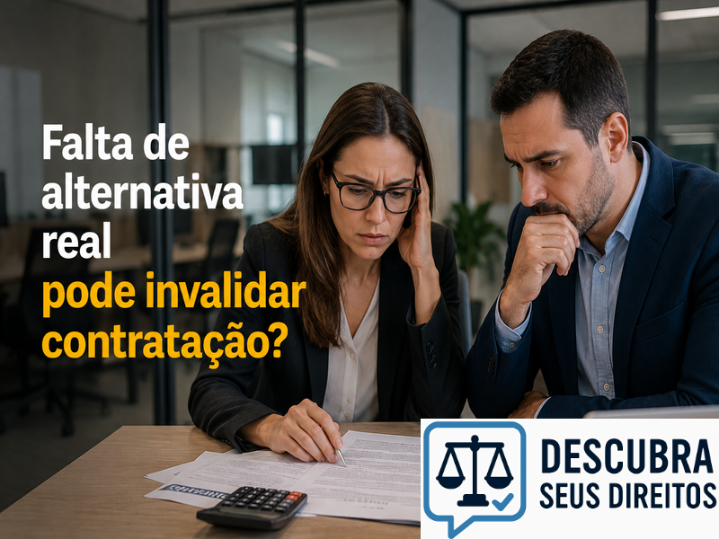 Falta de alternativa real pode invalidar contratação?
