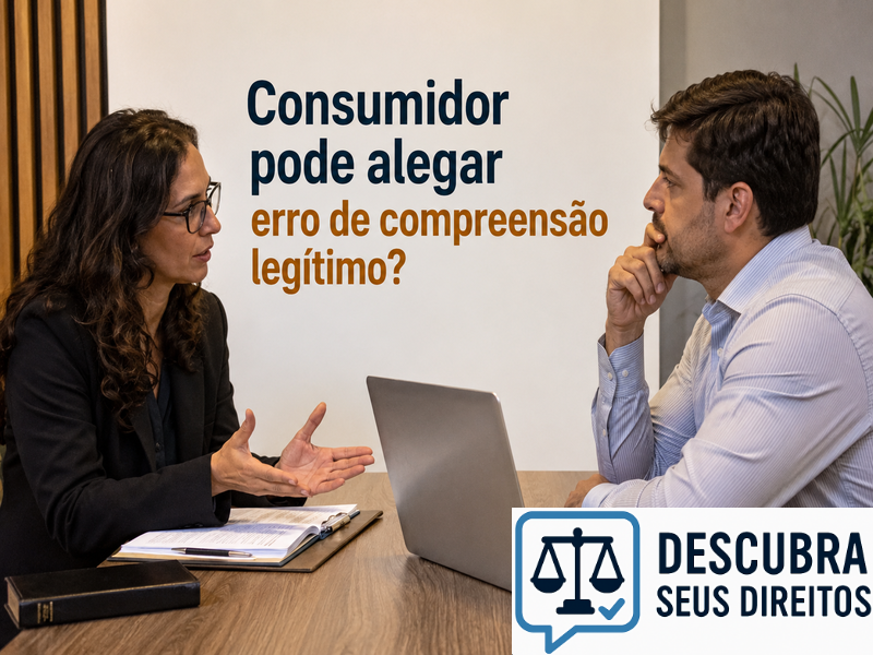 Consumidor pode alegar erro de compreensão legítimo?