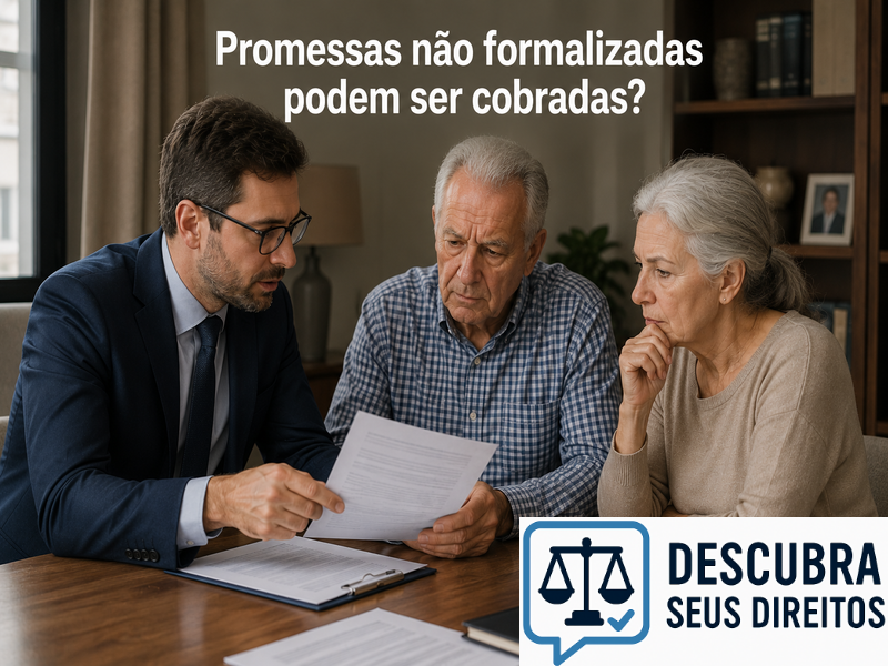 Promessas não formalizadas podem ser cobradas?