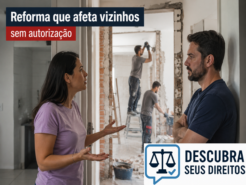 Reforma que afeta vizinhos sem autorização pode gerar responsabilização?