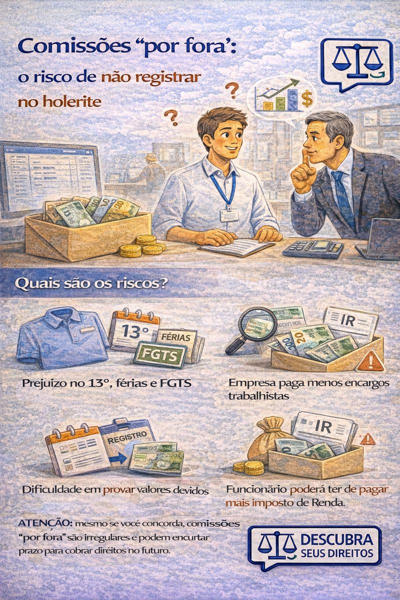 Comissões por fora: o risco de não registrar no holerite