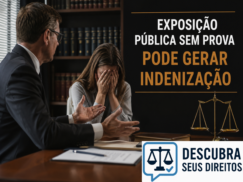 Exposição pública sem prova pode gerar indenização?