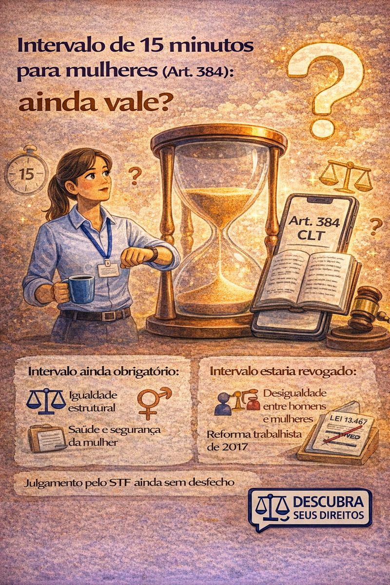 Intervalo de 15 minutos para mulheres no art. 384 da CLT: ainda vale?