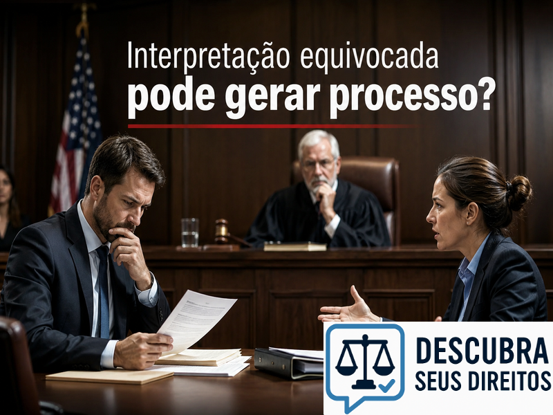Interpretação equivocada pode gerar processo?
