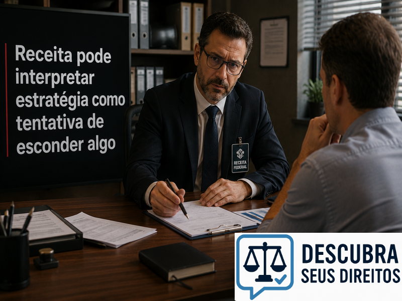 Receita pode interpretar estratégia como tentativa de esconder algo