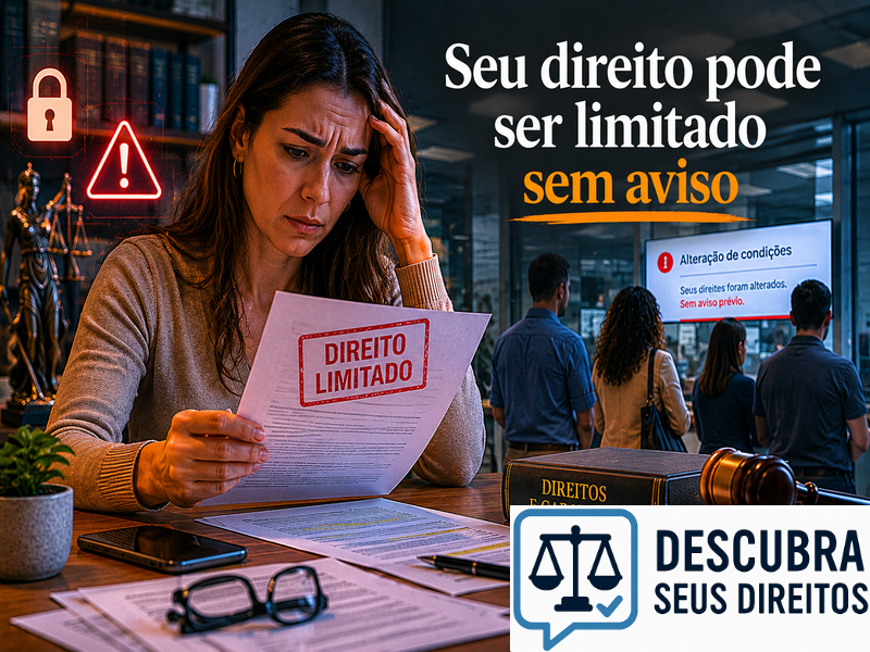 Seu direito pode ser limitado sem aviso