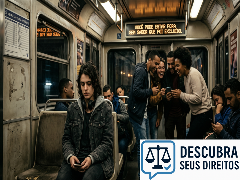 Você pode estar fora sem saber que foi excluído