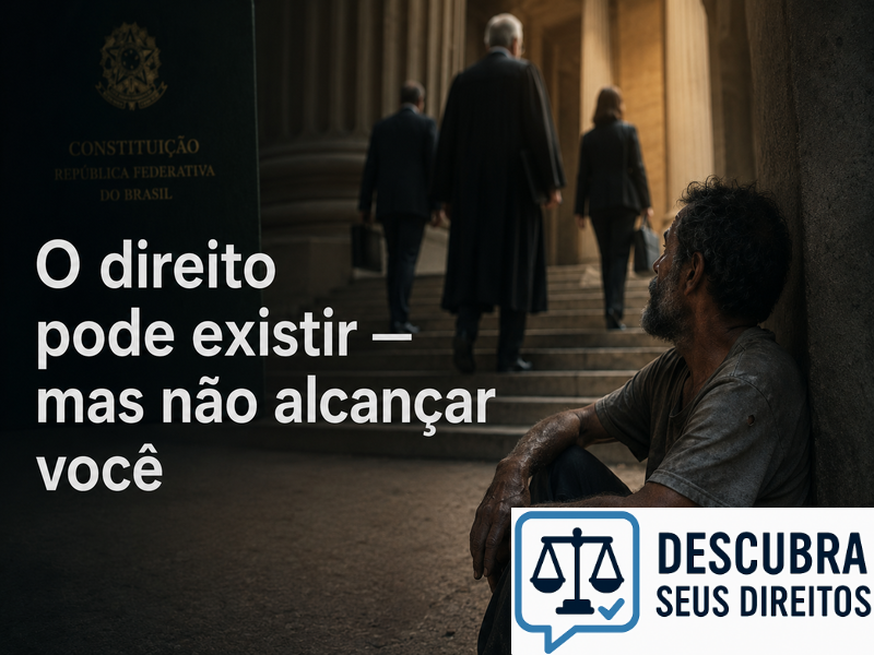 O direito pode existir — mas não alcançar você