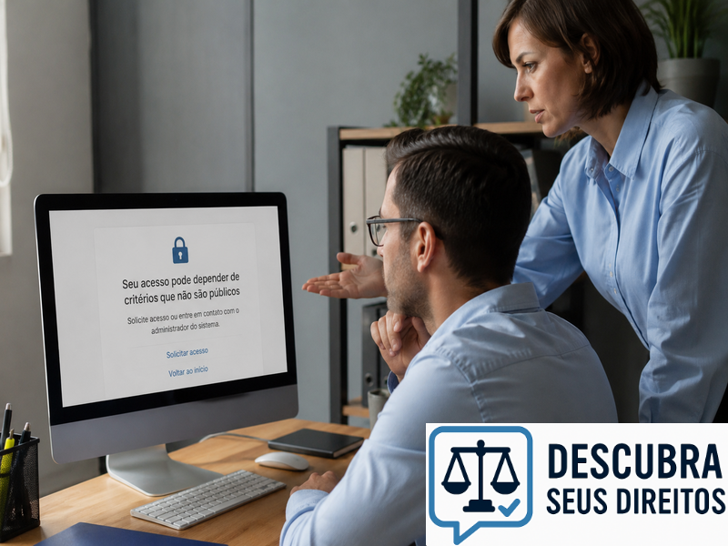 Seu acesso pode depender de critérios que não são públicos