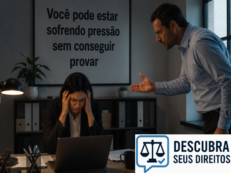 Você pode estar sofrendo pressão sem conseguir provar