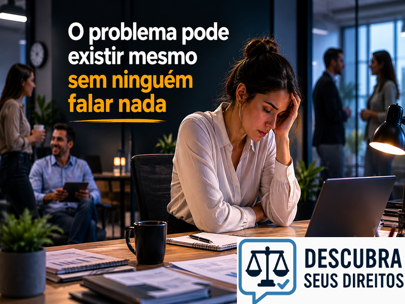 O problema pode existir mesmo sem ninguém falar nada