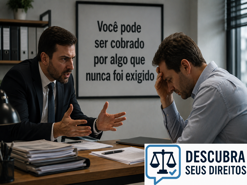 Você pode ser cobrado por algo que nunca foi exigido