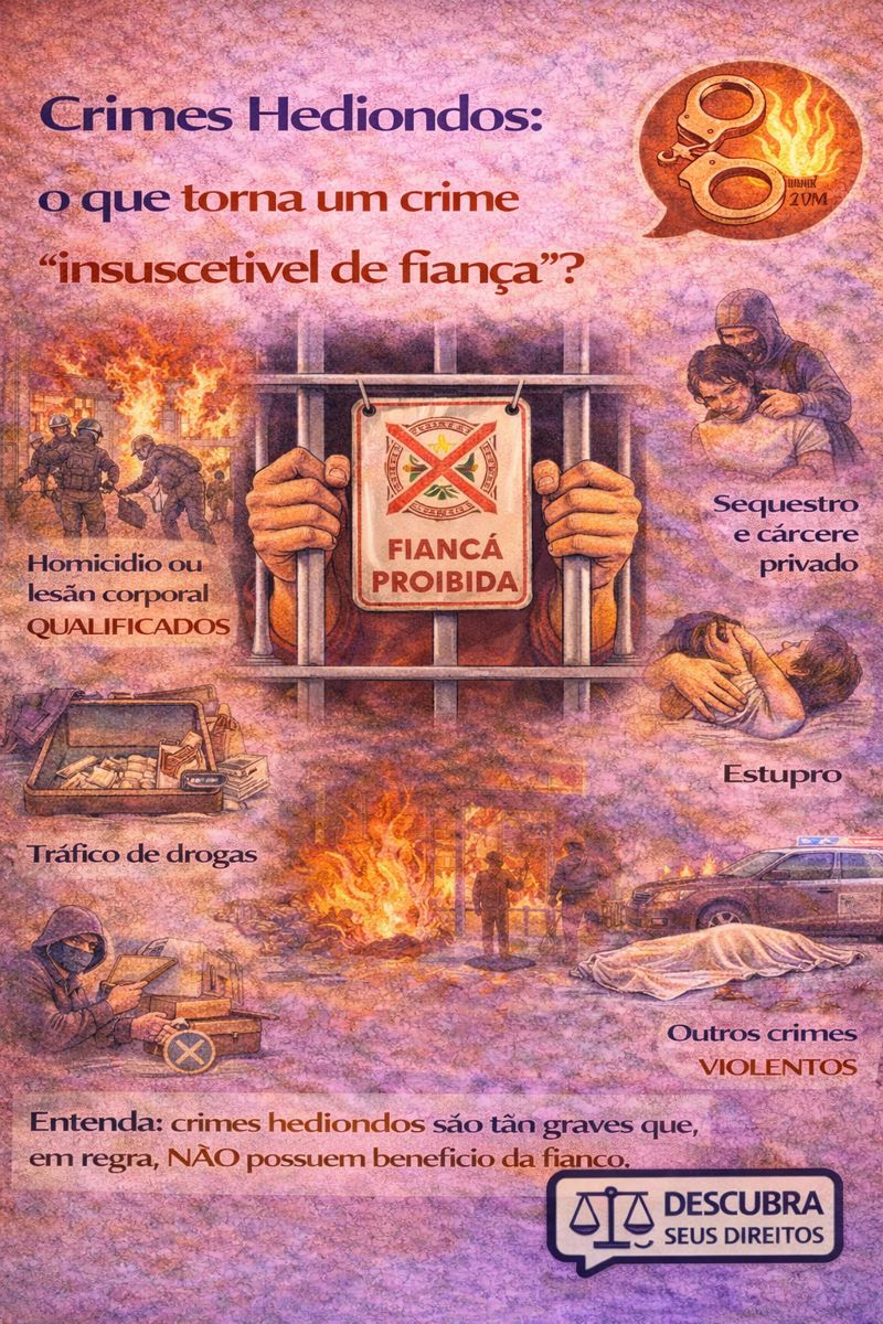Crimes hediondos: o que torna um crime insuscetível de fiança?