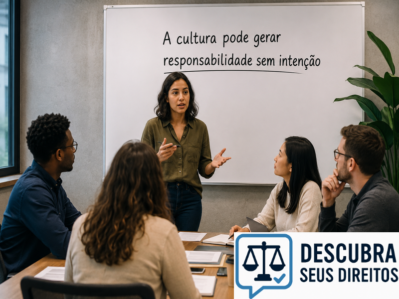 A cultura pode gerar responsabilidade sem intenção