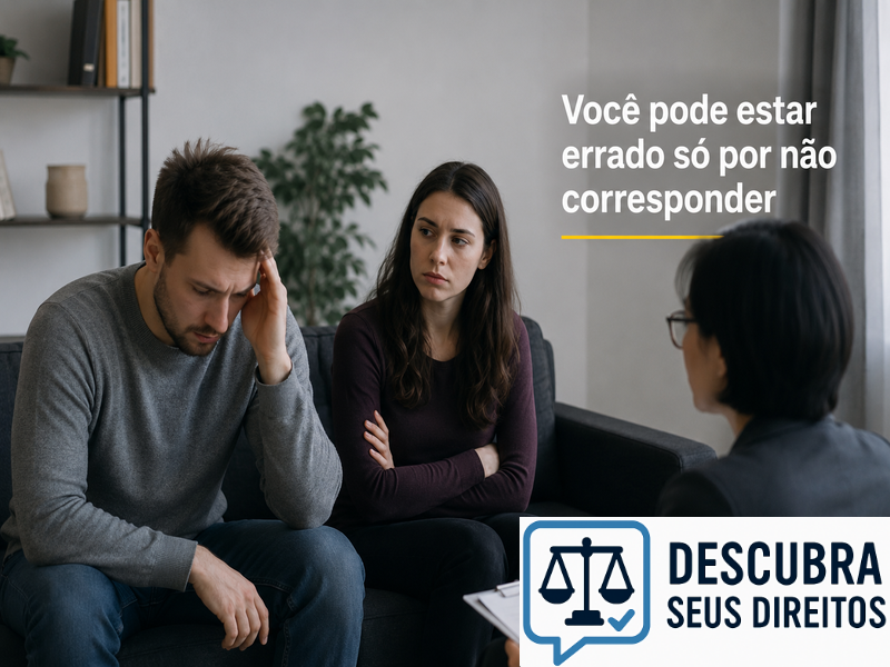 Você pode estar errado só por não corresponder