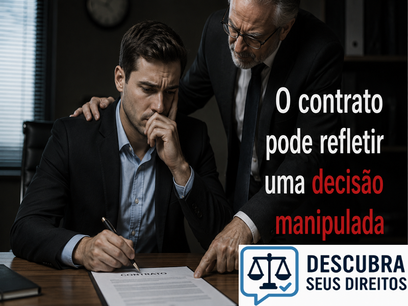 O contrato pode refletir uma decisão manipulada