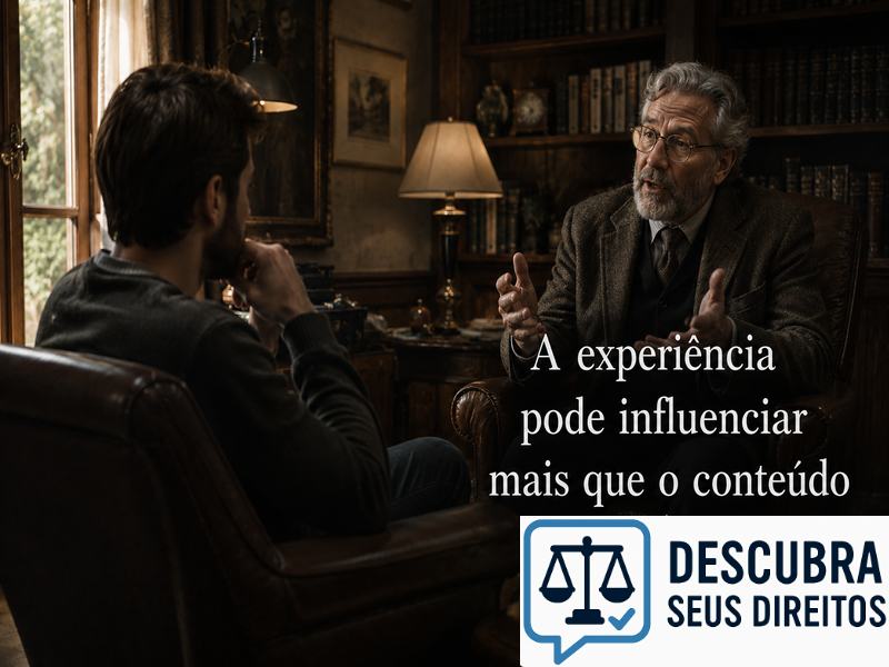 A experiência pode influenciar mais que o conteúdo