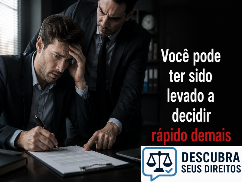 Você pode ter sido levado a decidir rápido demais