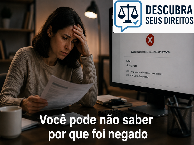 Você pode não saber por que foi negado