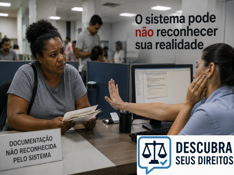 O sistema pode não reconhecer sua realidade