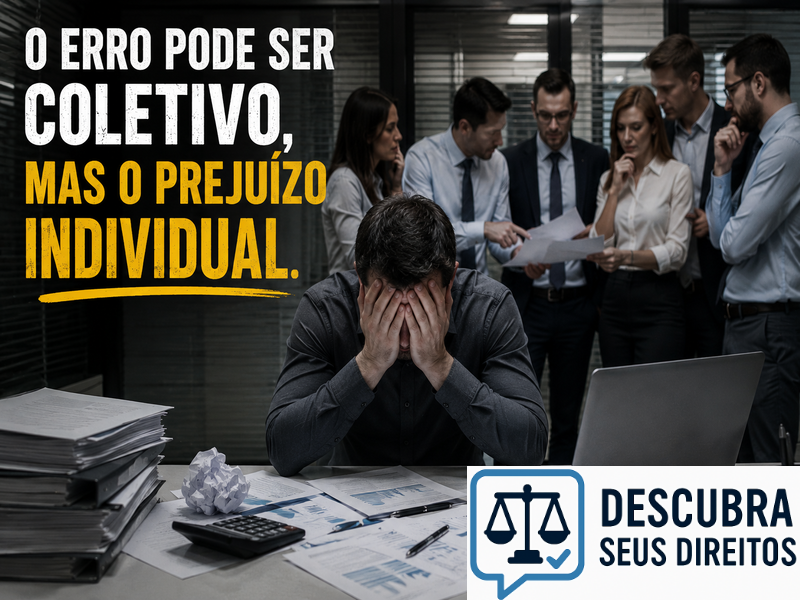 O erro pode ser coletivo, mas o prejuízo individual