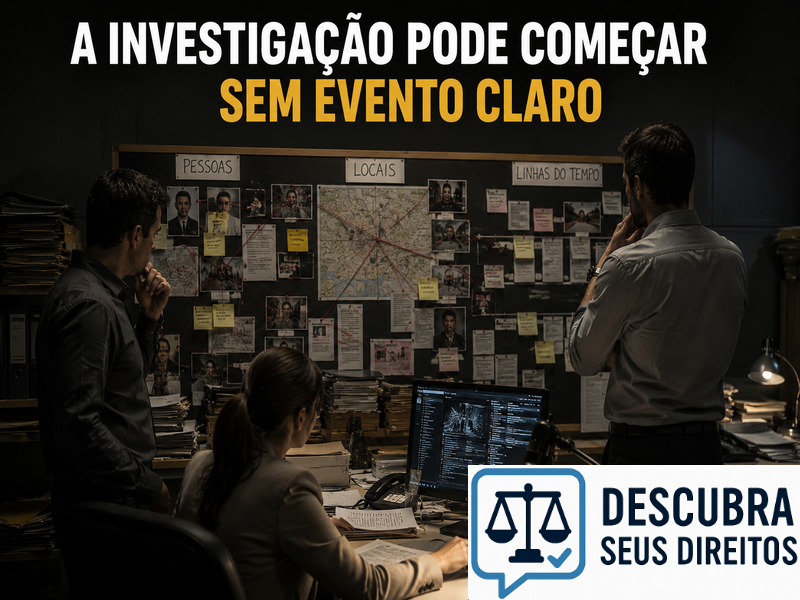 A investigação pode começar sem evento claro