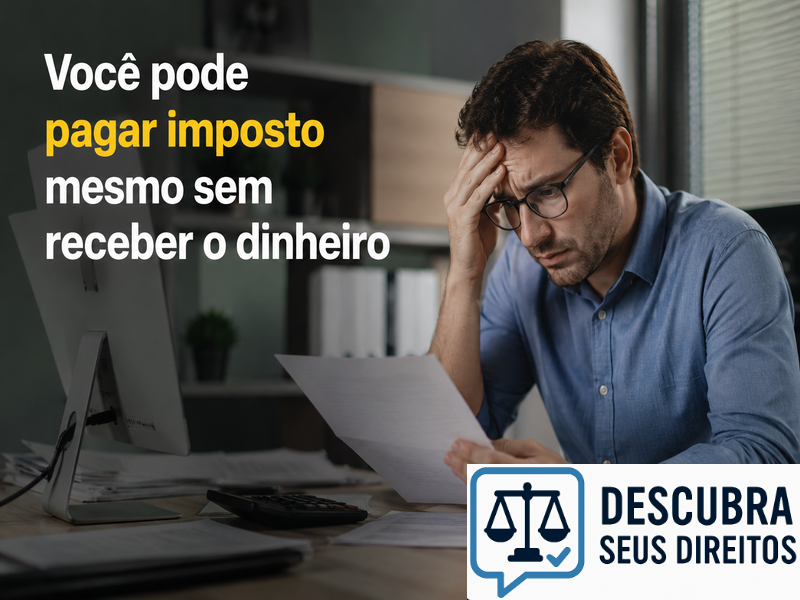 Você pode pagar imposto mesmo sem receber o dinheiro?