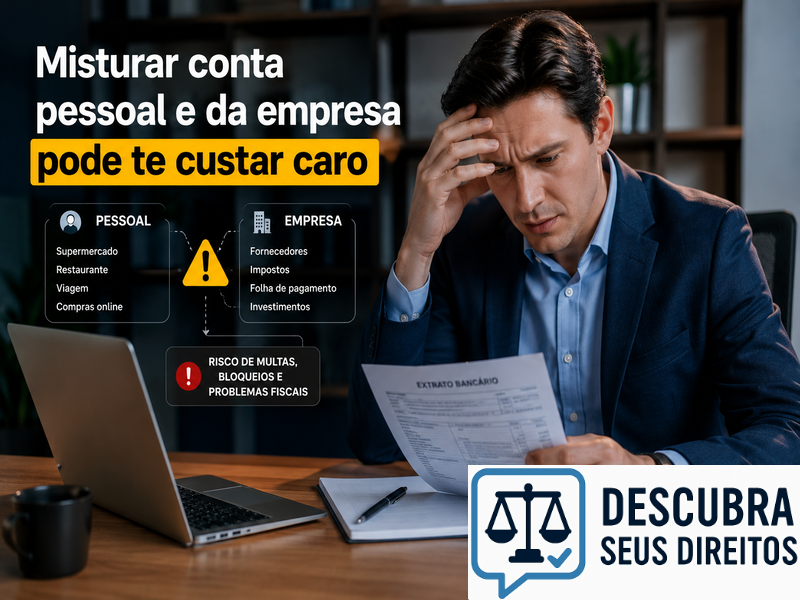Misturar conta pessoal e da empresa pode te custar caro?