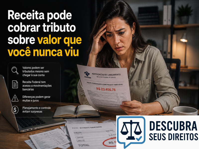 Receita pode cobrar tributo sobre valor que você nunca viu?