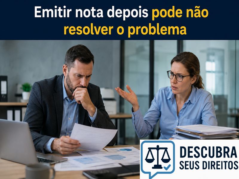 Emitir nota depois pode não resolver o problema?