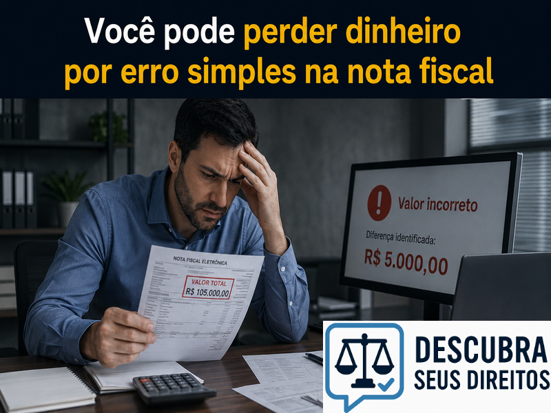 Você pode perder dinheiro por erro simples na nota fiscal?