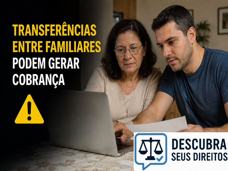 Transferências entre familiares podem gerar cobrança?