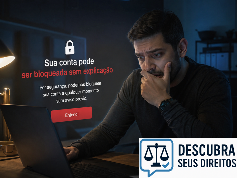 Sua conta pode ser bloqueada sem explicação?