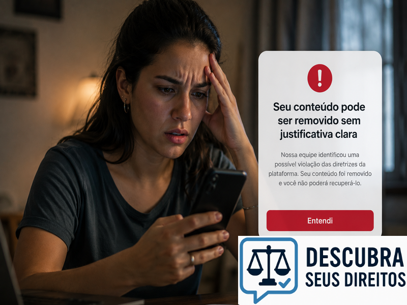 Seu conteúdo pode ser removido sem justificativa clara?