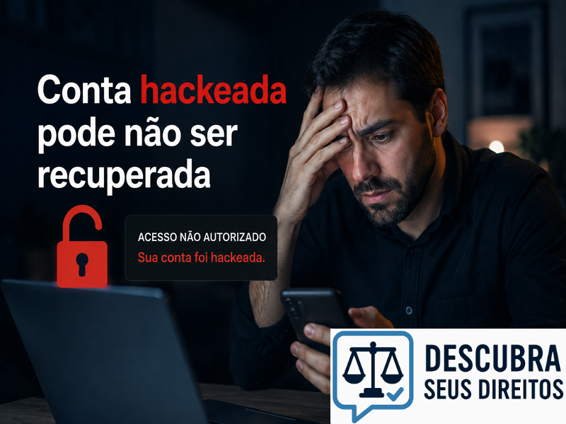 Conta hackeada pode não ser recuperada?