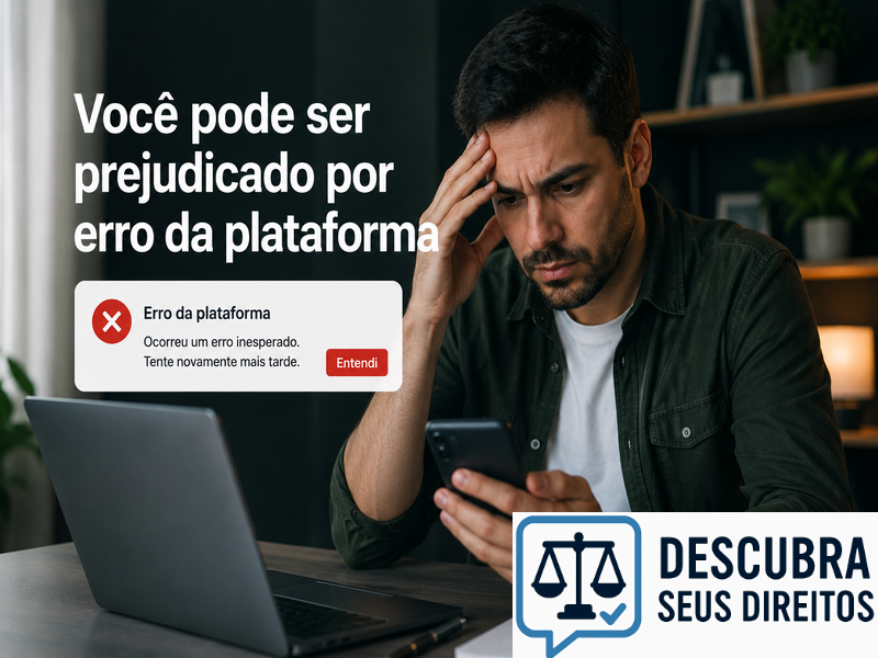 Você pode ser prejudicado por erro da plataforma?