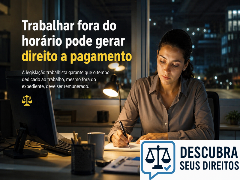 Trabalhar fora do horário pode gerar direito a pagamento