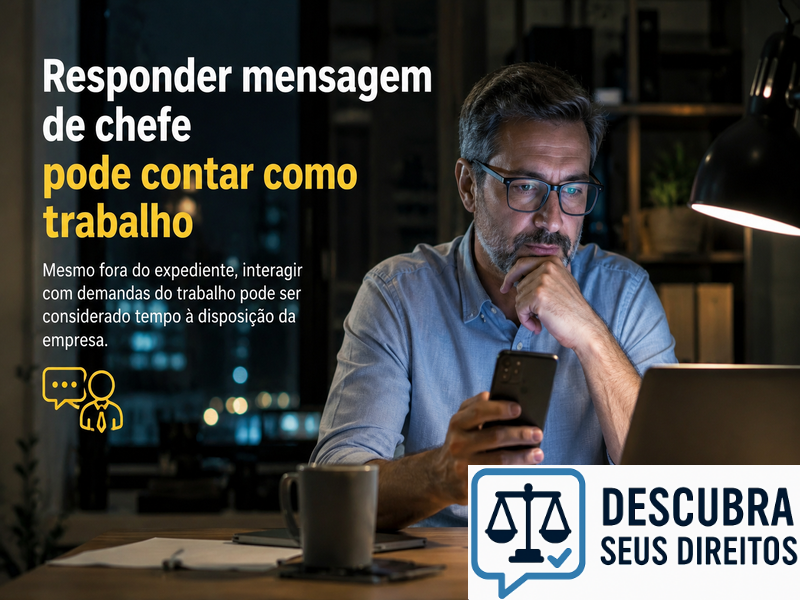 Responder mensagem de chefe pode contar como trabalho