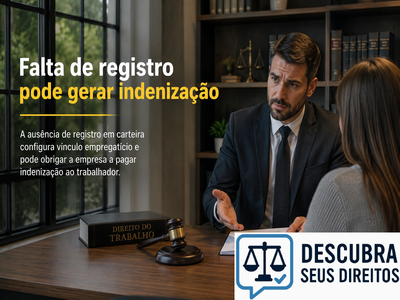 Falta de registro pode gerar indenização