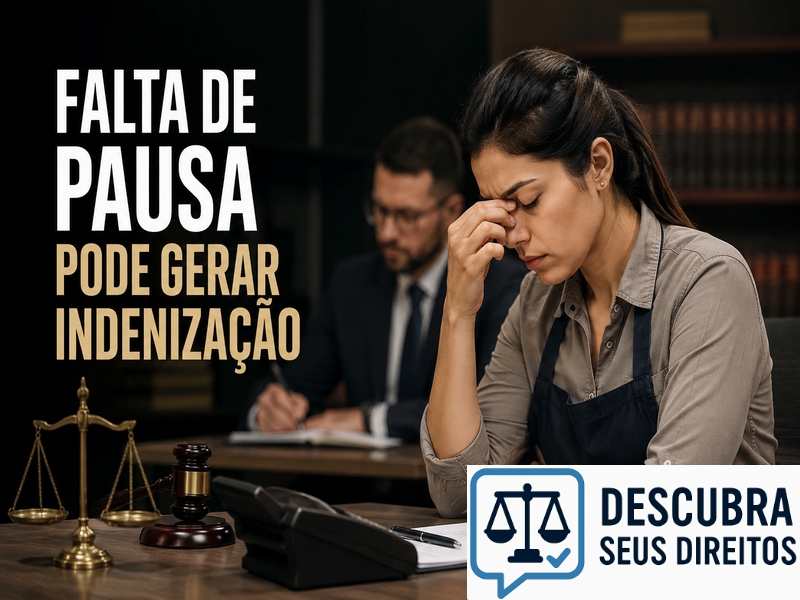 Falta de pausa pode gerar indenização