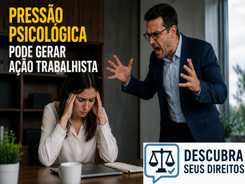 Pressão psicológica pode gerar ação trabalhista