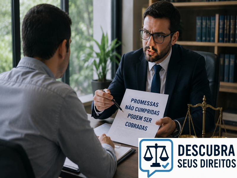 Promessas não cumpridas podem ser cobradas