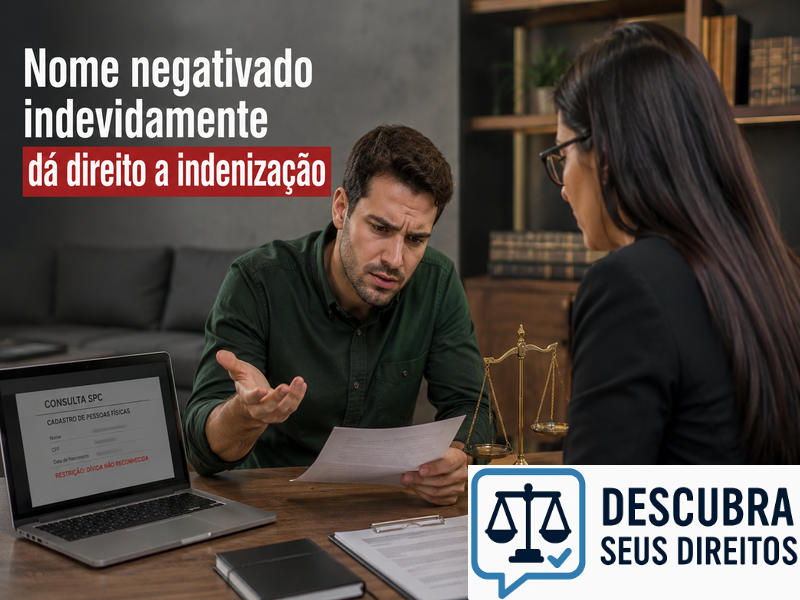 Nome negativado indevidamente dá direito a indenização