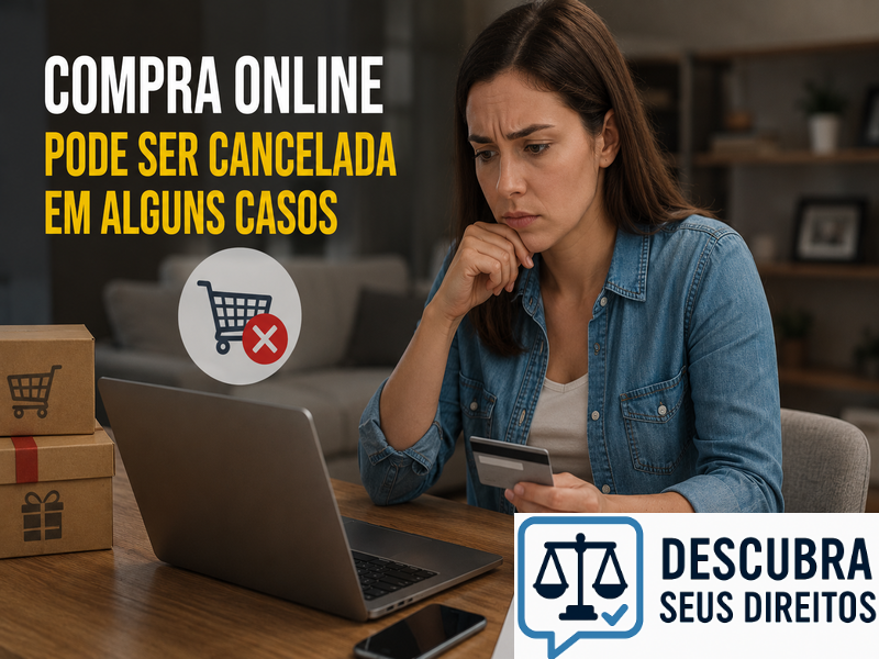 Compra online pode ser cancelada em alguns casos