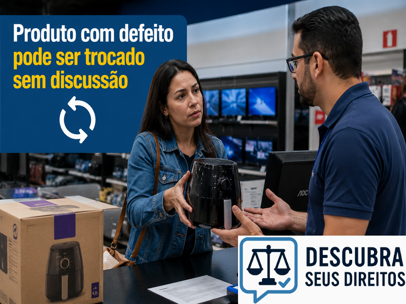 Produto com defeito pode ser trocado sem discussão