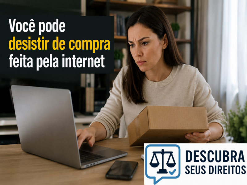 Você pode desistir de compra feita pela internet