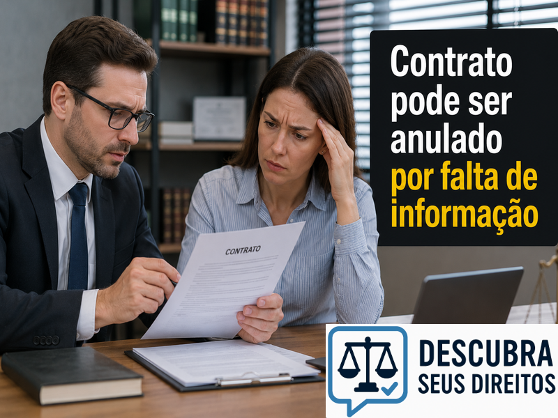 Contrato pode ser anulado por falta de informação