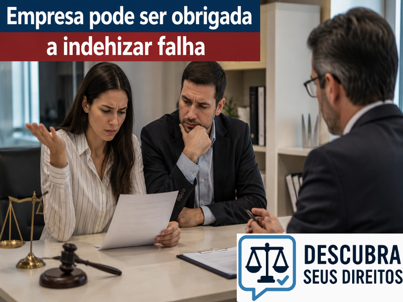 Empresa pode ser obrigada a indenizar falha