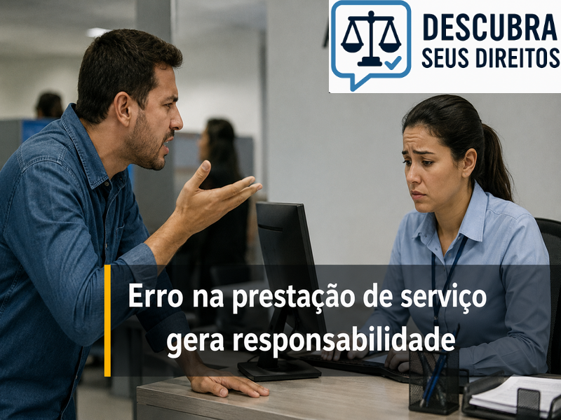 Erro na prestação de serviço gera responsabilidade